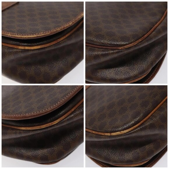 CELINE Macadam Canvas Shoulder Bag PVC Leather Brown Gold Auth BA1581 - Picture 16 of 16